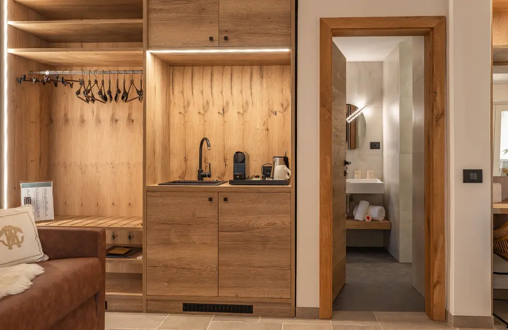 Tara Deluxe Suite living area with sofa bed, Villa Bellevue Portorož