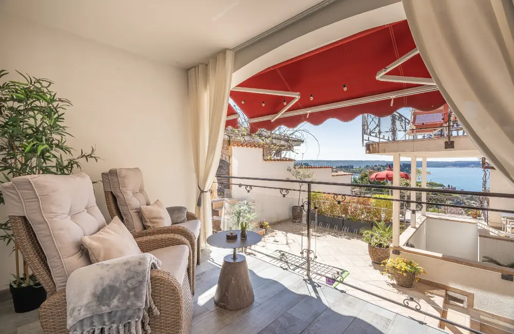 sea view from the Tara Deluxe Suite terrace, Villa Bellevue Portorož